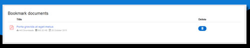 Bookmark documents layout